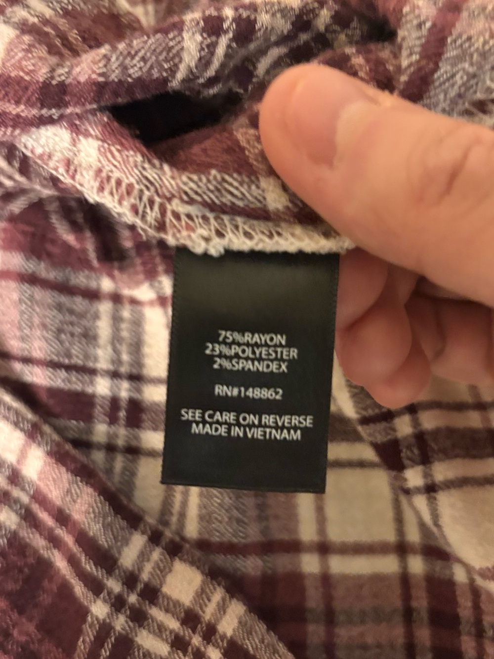 torrid Burgundy and White Plaid Button-Up Shirt - Picture 3 of 5